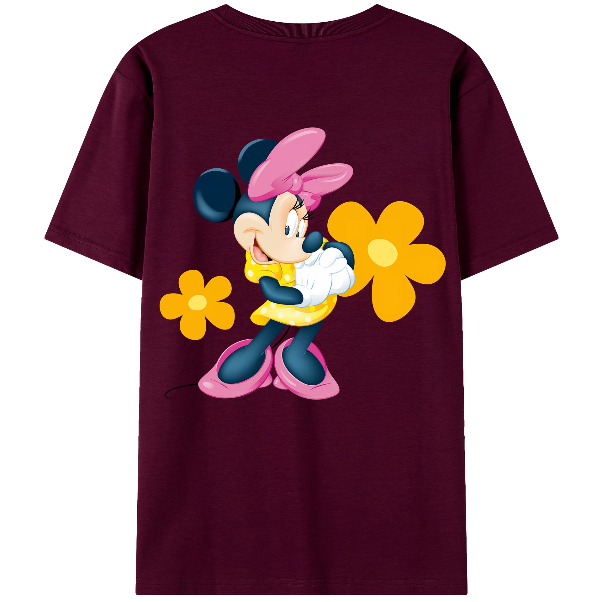（画像用） ミッキーマウス Mickey Mouse レディース半袖Tシャツ(バックプリント)